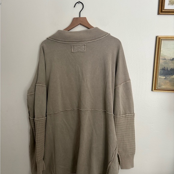Free People We The Free Brooklyn Cardi Morning Oat Cardigan Women’s Medium NWT - Picture 5 of 7